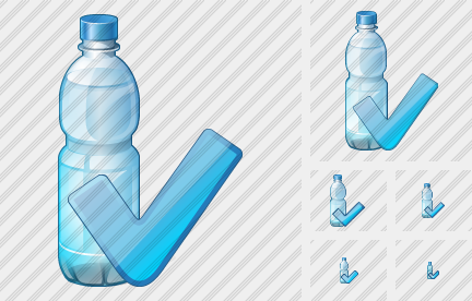 Check Mark ok sign Icon Water Bottle