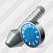 Implant Screw Clock Icon