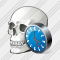 Skull Clock Icon