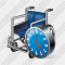 Wheel Chair Clock Icon