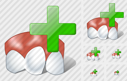 Rotated Tooth Add Icon