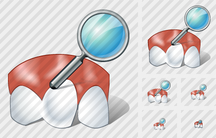 Rotated Tooth Search Icon