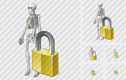 Icone Skeleton Locked