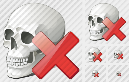 Skull Delete Icon