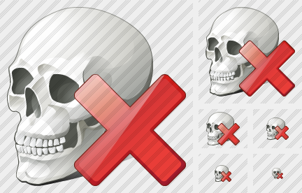 Icone Skull Delete