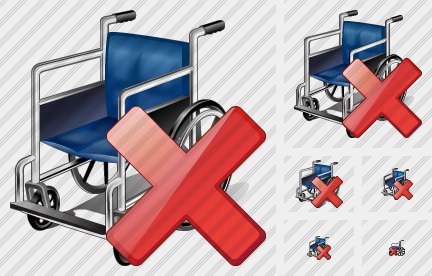 Wheel Chair Delete Icon