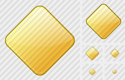 Rhomb Yellow Icon